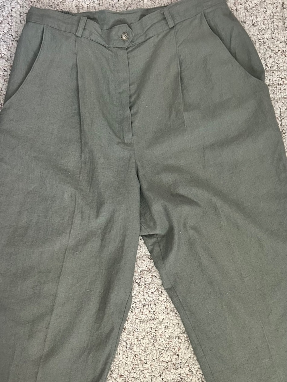VTG Additional Elle Utility Boho Linen Cotton Relaxed Pleated Pants 16